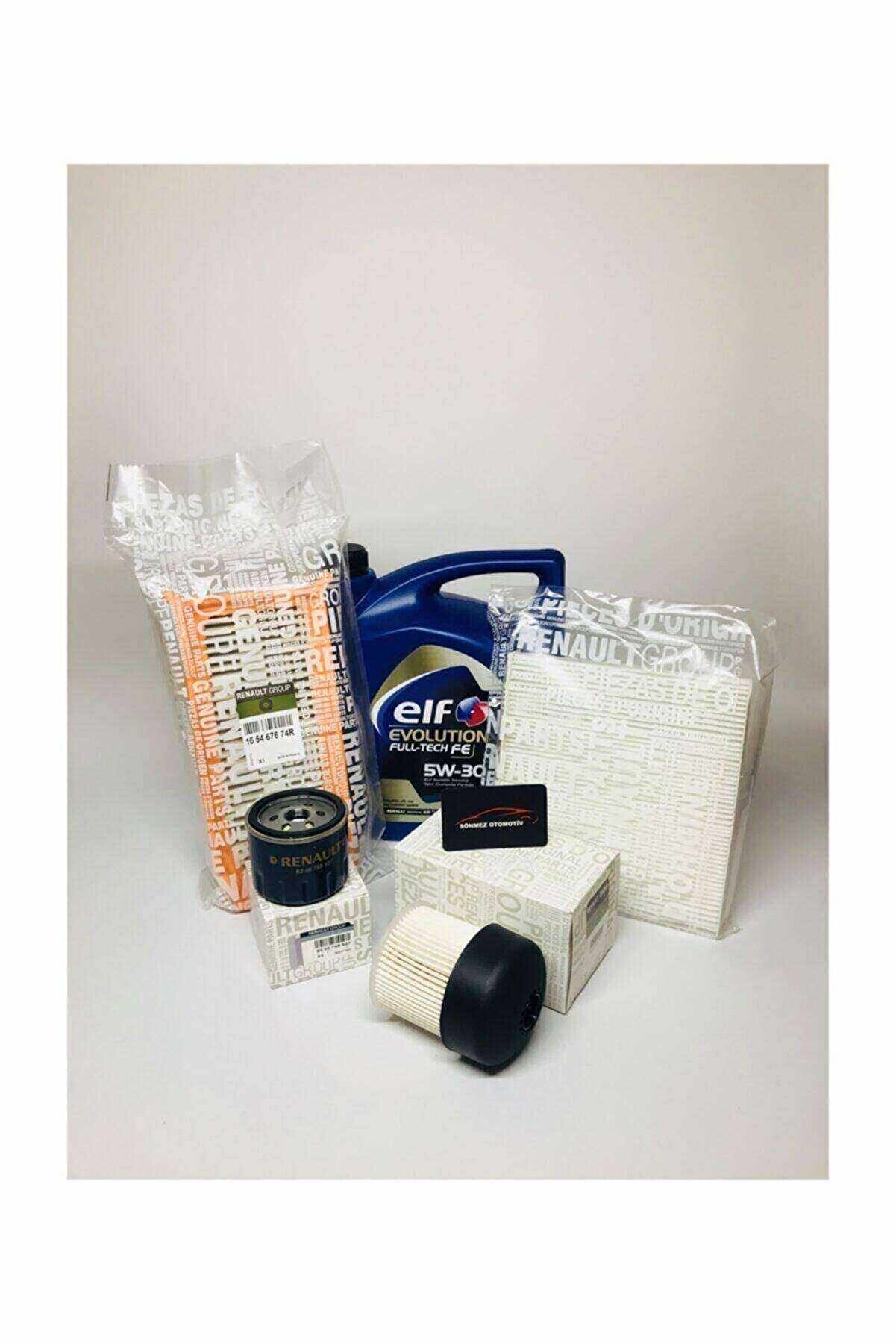 Dacia Sandero Iı 1.5 Dci Filtre Bakım Seti Ve Elf 5w30 Motor Yağı-599-674R-3016-MAZOT7803R