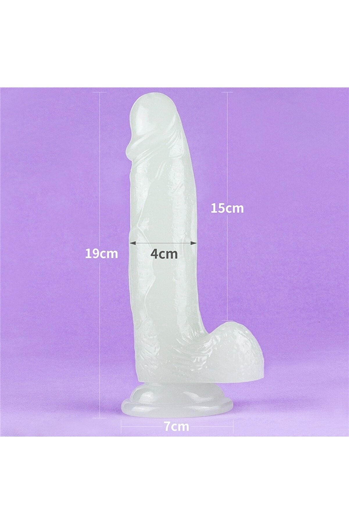 Meyrabest 7.5   Lumi̇no Play Fosforlu Yapay Di̇ldo