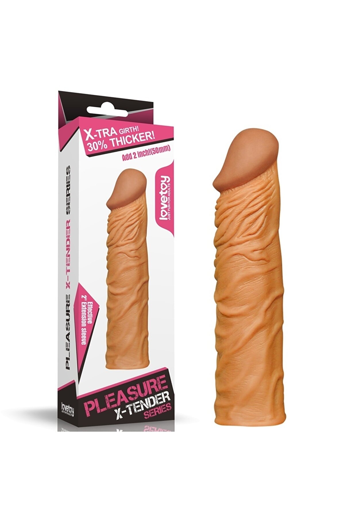 Lovetoy Pleasure X-Tender Peni̇s Uzatmalı Kılıf 3-Kahverengi̇