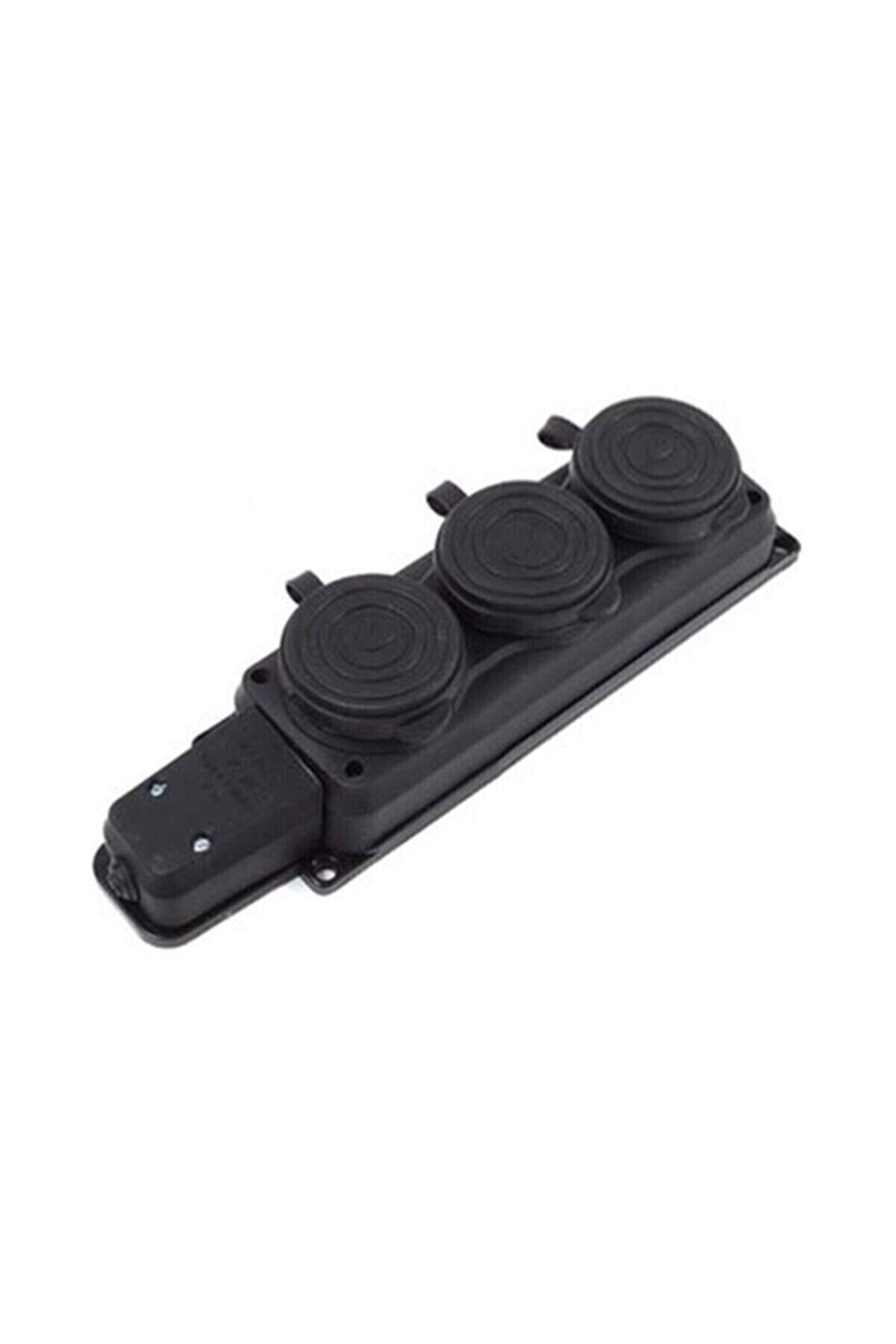 FETİH Ay-ka Üçlü Grup Priz Kablosuz Kauçuk Kapaklı Monofaze 220v 3 Yok Yok Gri