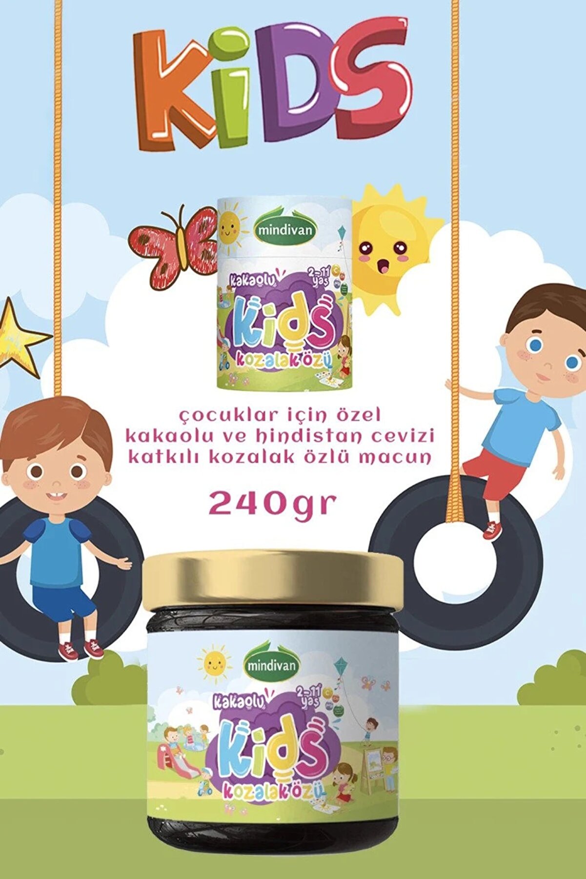 Ki̇ds Çocuklar Içi̇n Özel Kakaolu Kozalak Macunu 240 Gr