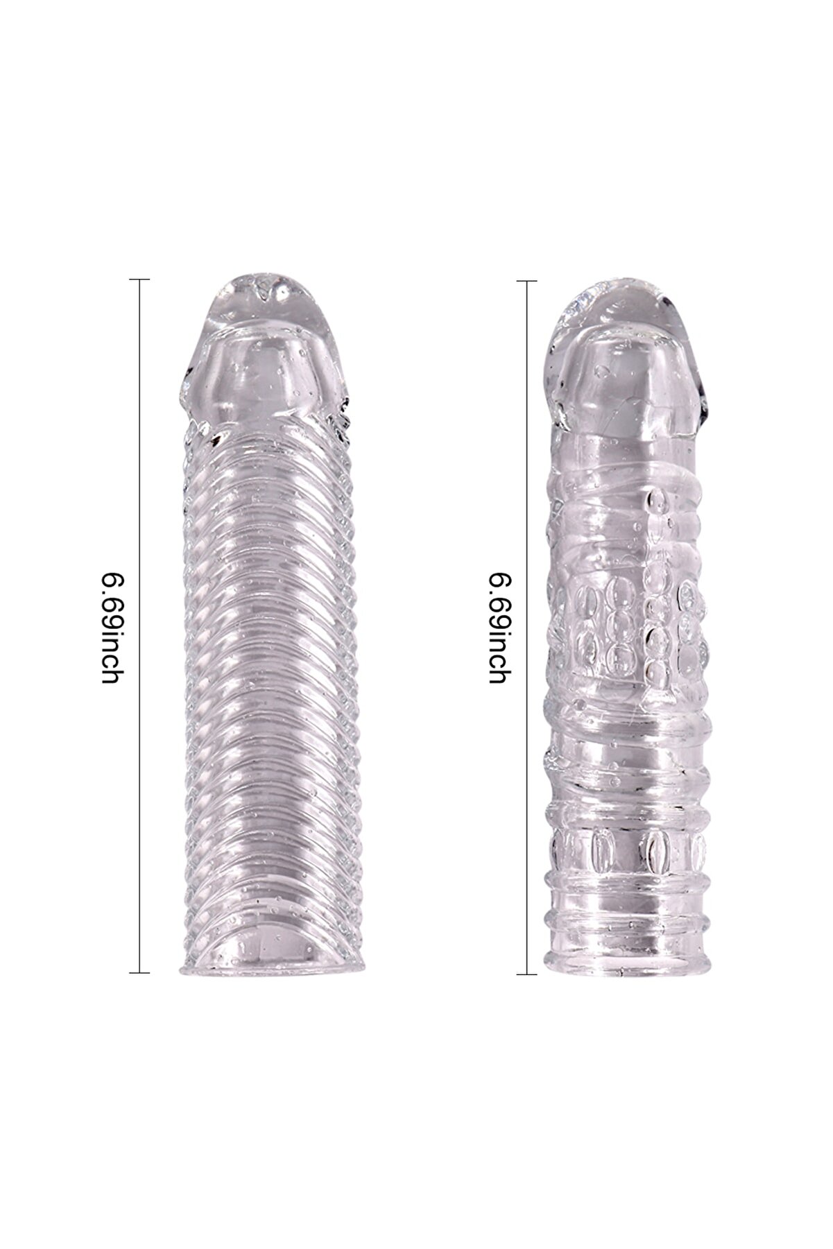 Quangdong Xi̇se Toys Sleeve Si̇li̇kon Şeffaf Peni̇s Kılıfı