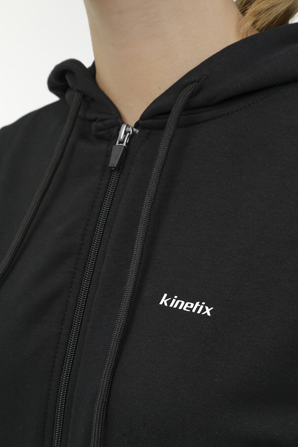 Ki̇neti̇x W-Sn85 Basıc Full Zıp Hoo Si̇yah Kadın Eşofman Üstü