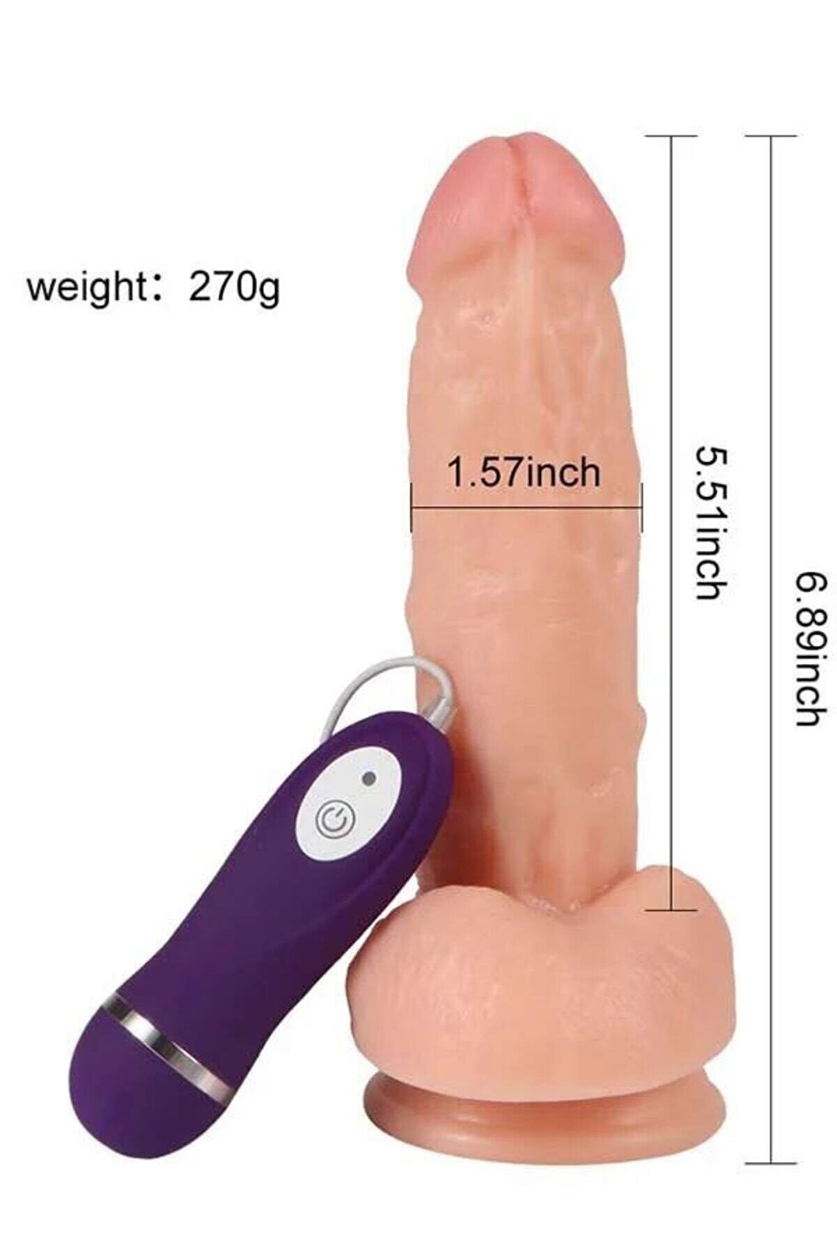 Erox Kassadi̇n Ti̇treşi̇mli̇ Ger&ccedil;ek&ccedil;i̇ Reali̇sti̇k Peni̇s 17.5 Cm