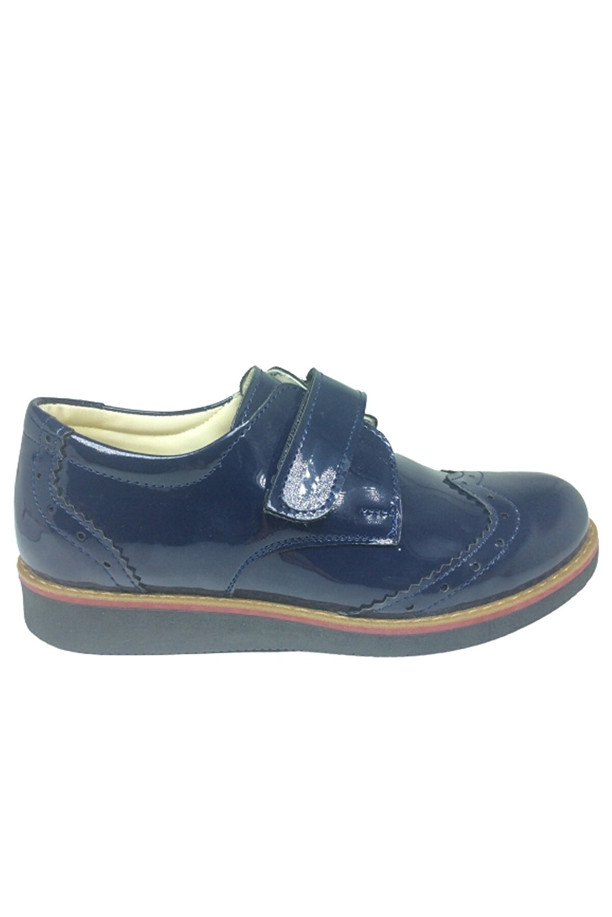 ORTAÇ Ortopedikal (SAÇLI) Kız Erkek Unisex Filet Lacivert Rugan Cırtlı Oxford Termo Tabanlı Ayakkabı