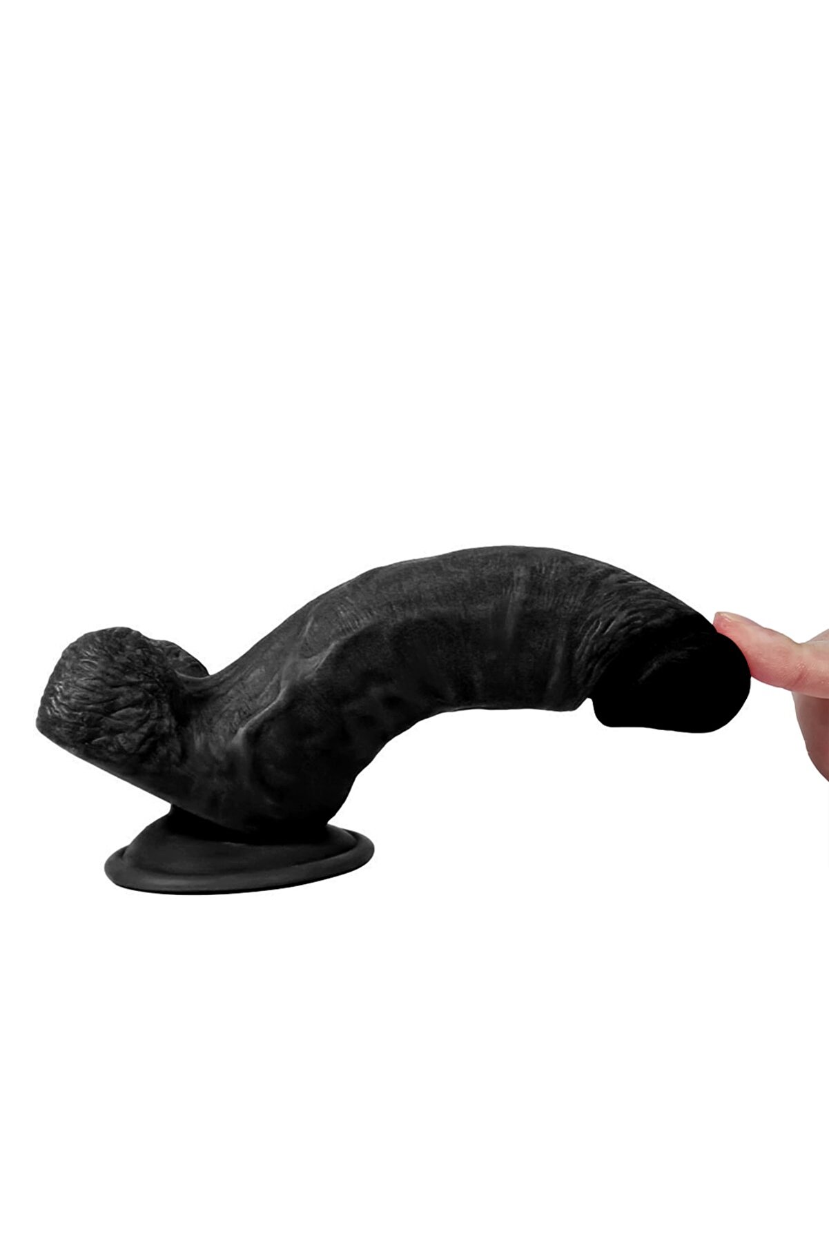 Meyrabest L&uuml;ks Seri̇ Di̇ldo Seri̇es Iron Dragon 18 Cm Si̇yah Reali̇sti̇k Peni̇s