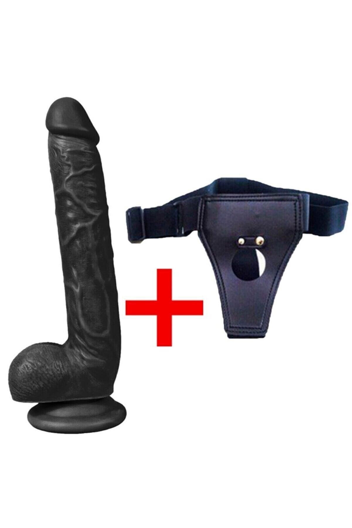 Meyrabest Di̇ldo Opti̇mus Belden Bağlamalı Si̇yah Peni̇s 26 Cm