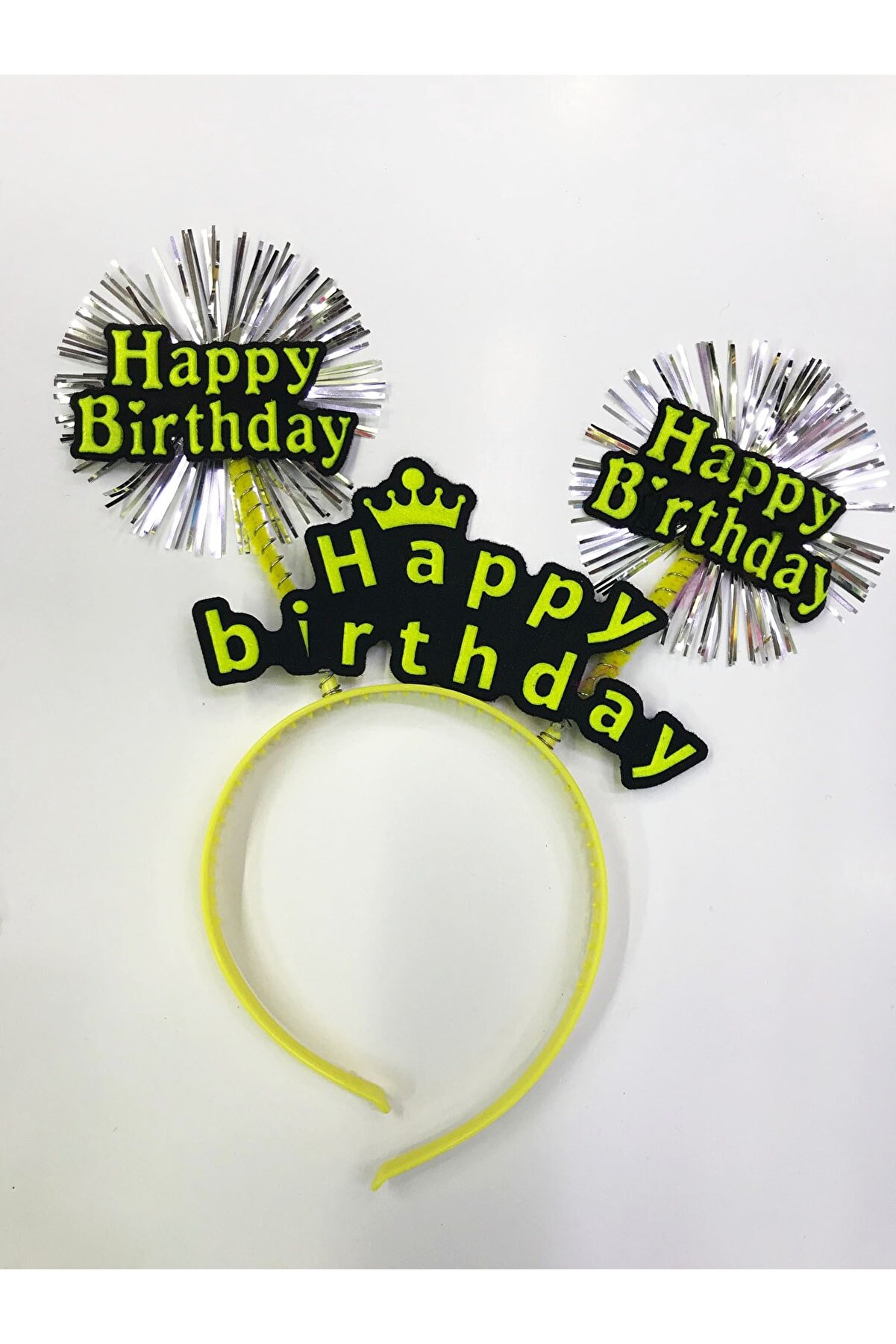 Go İthalat Happy Bi̇rthday Neon Renk Doğum G&uuml;n&uuml; Tacı 12 Adet (4072)