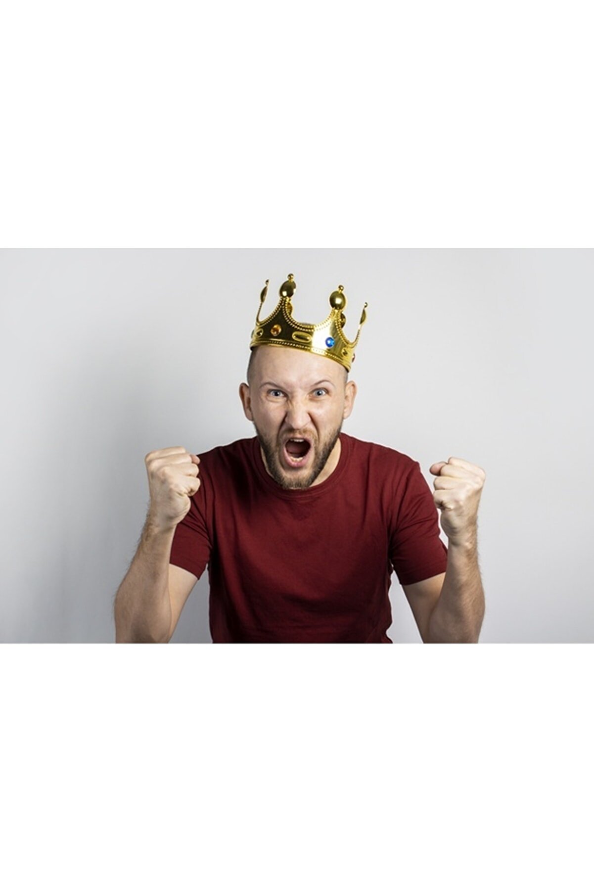 Go İthalat Plasti̇k Kral Tacı Altın Renk Yeti̇şki̇n Boy 55 Cm (4072)