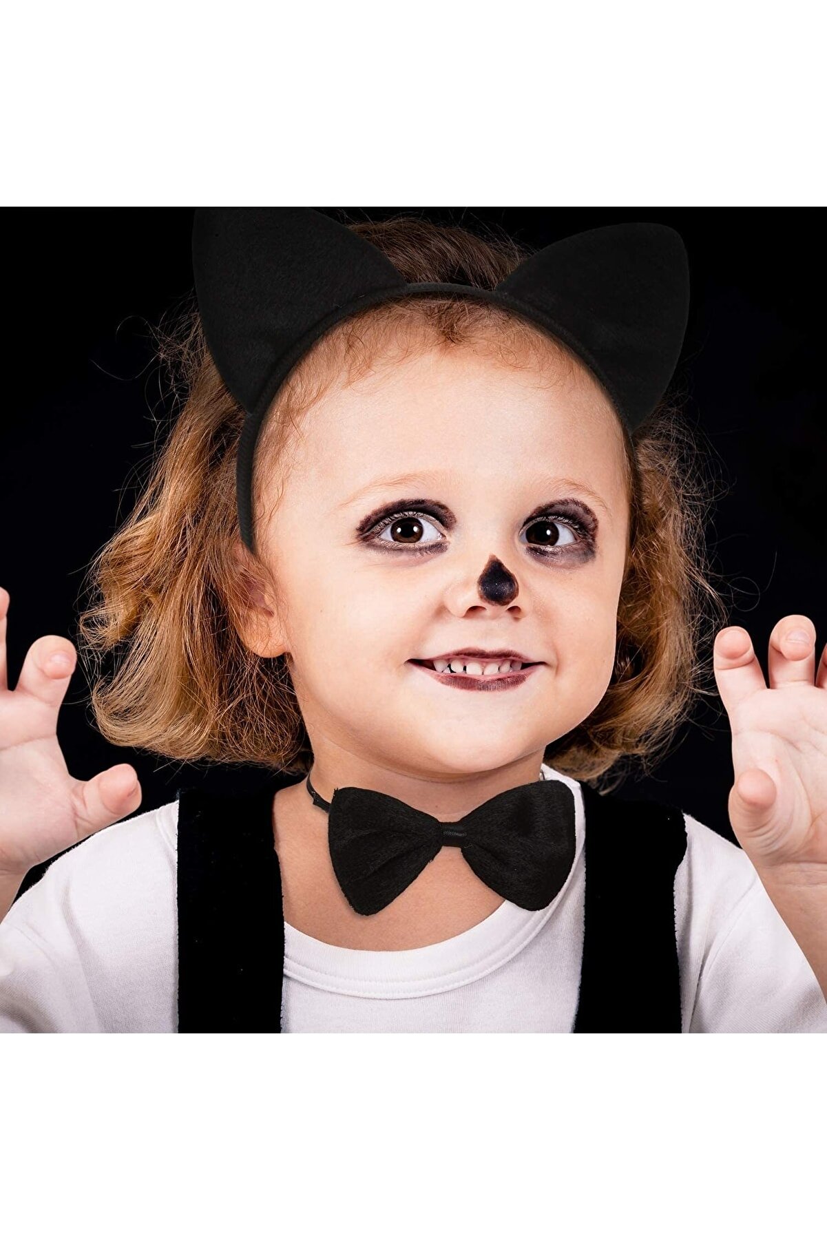 Go İthalat Kedi̇ Kost&uuml;m Ta&ccedil; Kuyruk Papyon Seti̇ 1 Adet (4072)