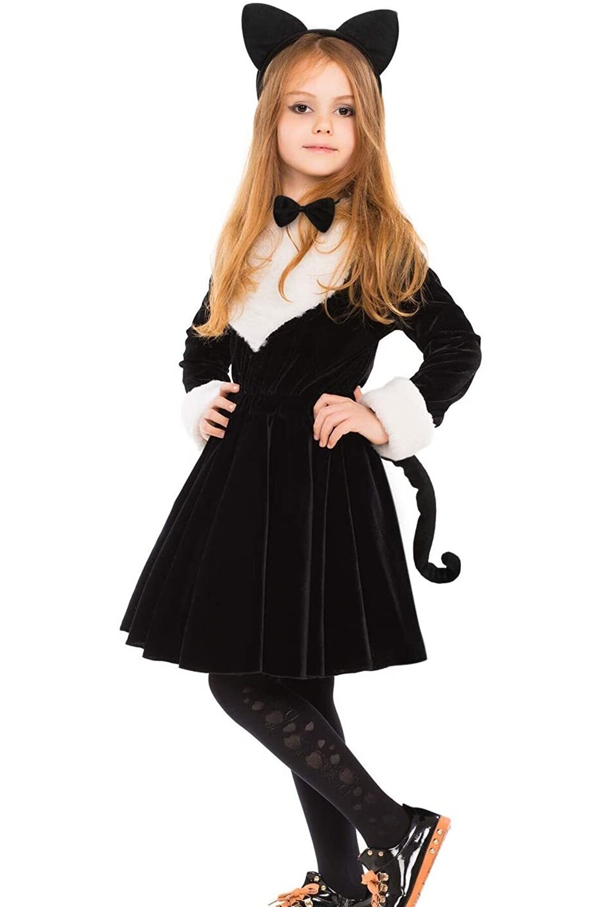 Go İthalat Kedi̇ Kost&uuml;m Ta&ccedil; Kuyruk Papyon Seti̇ 1 Adet (4072)