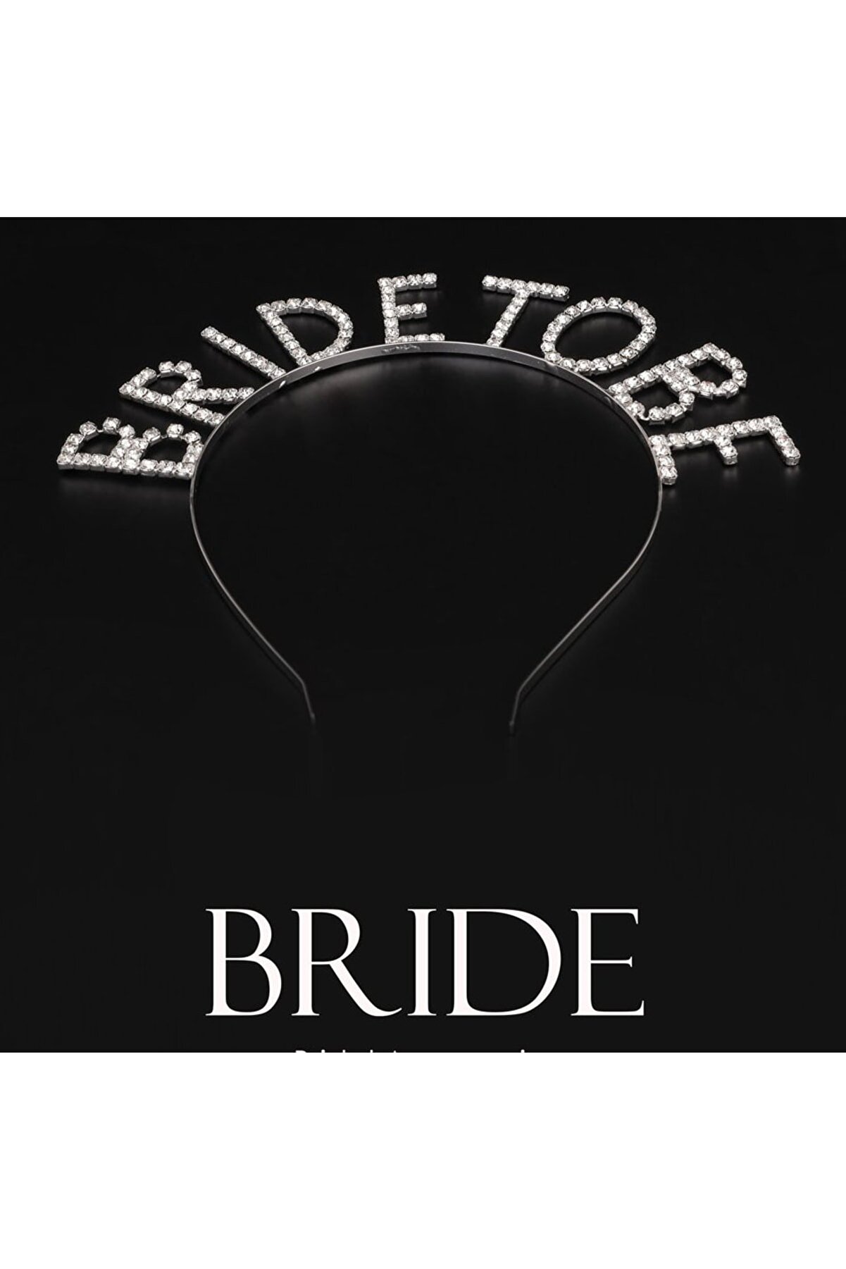 Go İthalat Kri̇stal Taşlı G&uuml;m&uuml;ş Renk Bri̇de To Be Geli̇n Tacı (4072)