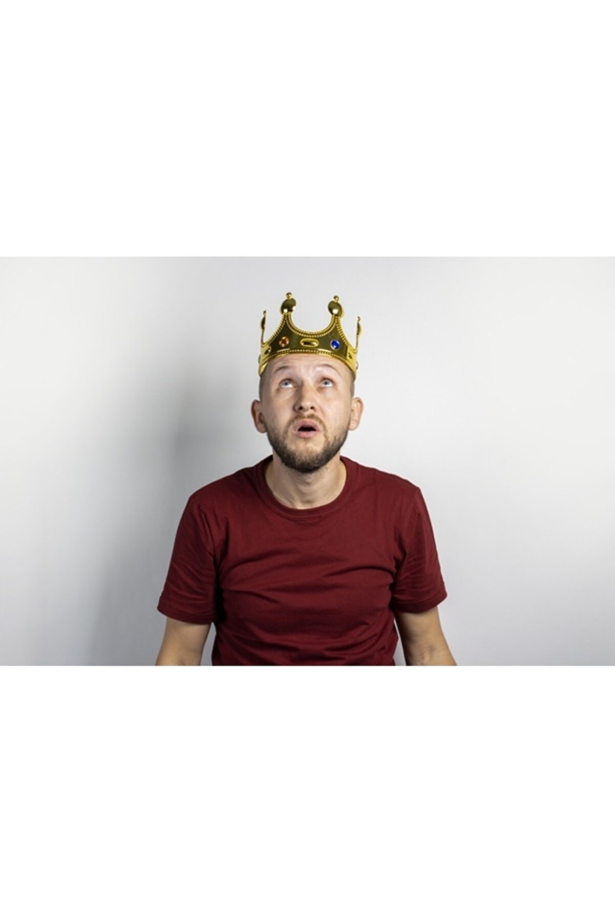 Go İthalat Plasti̇k Kral Tacı Altın Renk Yeti̇şki̇n Boy 55 Cm (4072)