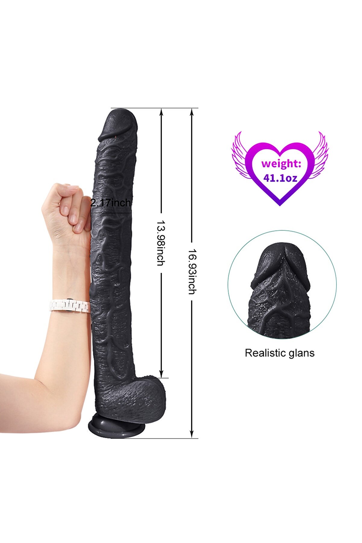 Meyrabest 43 Cm Dev Reali̇sti̇k Zenci̇ Peni̇s
