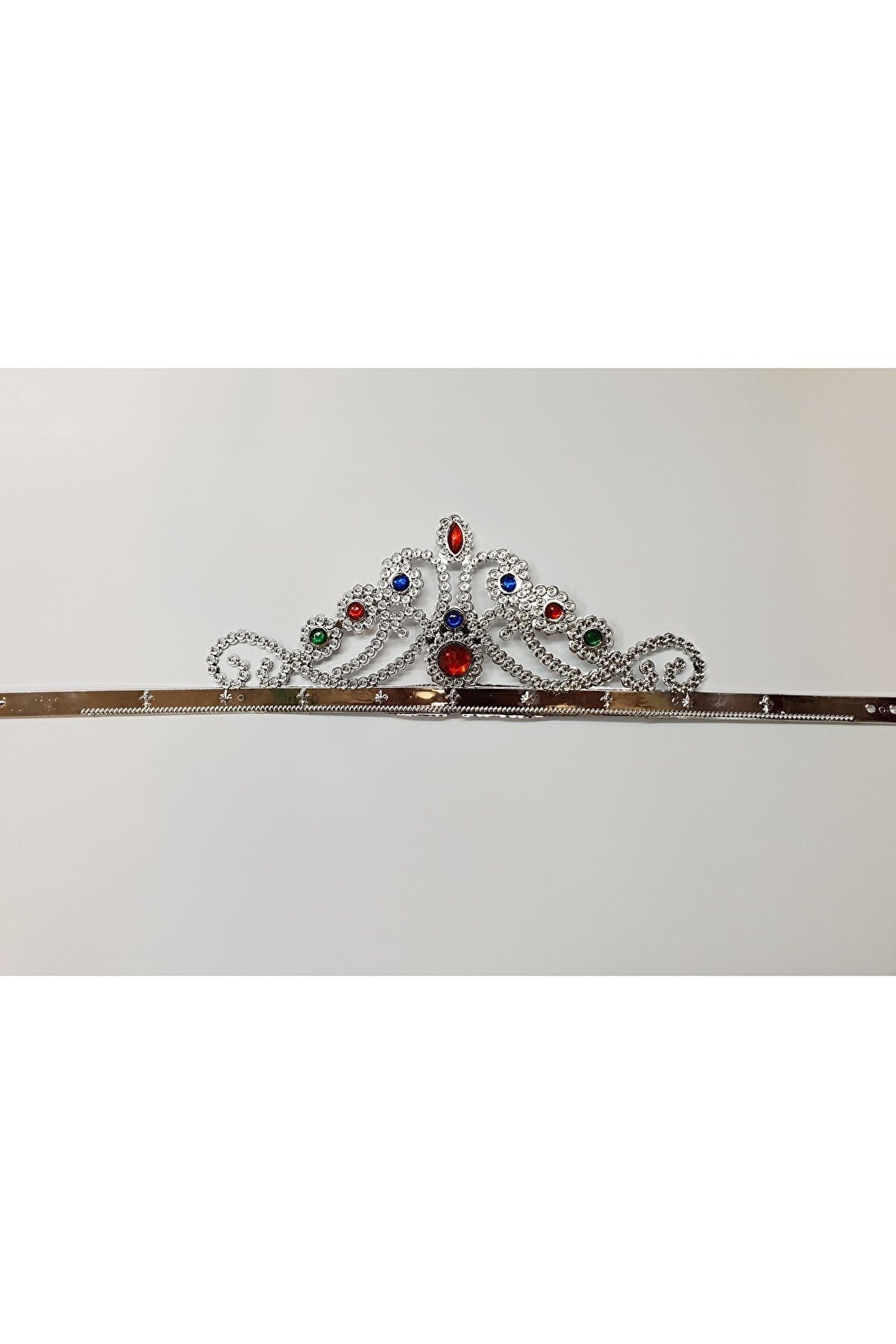 Go İthalat G&uuml;m&uuml;ş Renk Plasti̇k Prenses Tacı Krali̇&ccedil;e Tacı 60 Cm (4072)