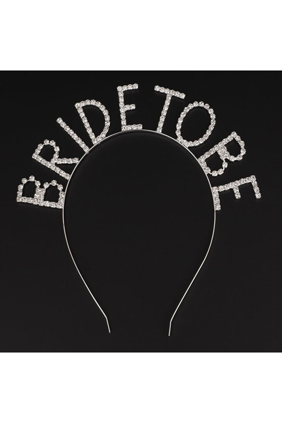 Go İthalat Kri̇stal Taşlı G&uuml;m&uuml;ş Renk Bri̇de To Be Geli̇n Tacı (4072)