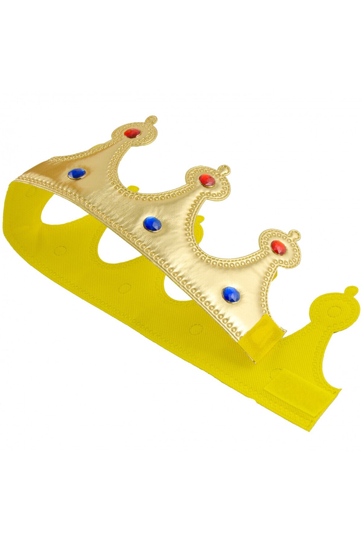 Go İthalat Altın Renk Kumaş Malzemeden İmal Yeti̇şki̇n Ve &Ccedil;ocuk Kral Tacı 55 Cm (4107)