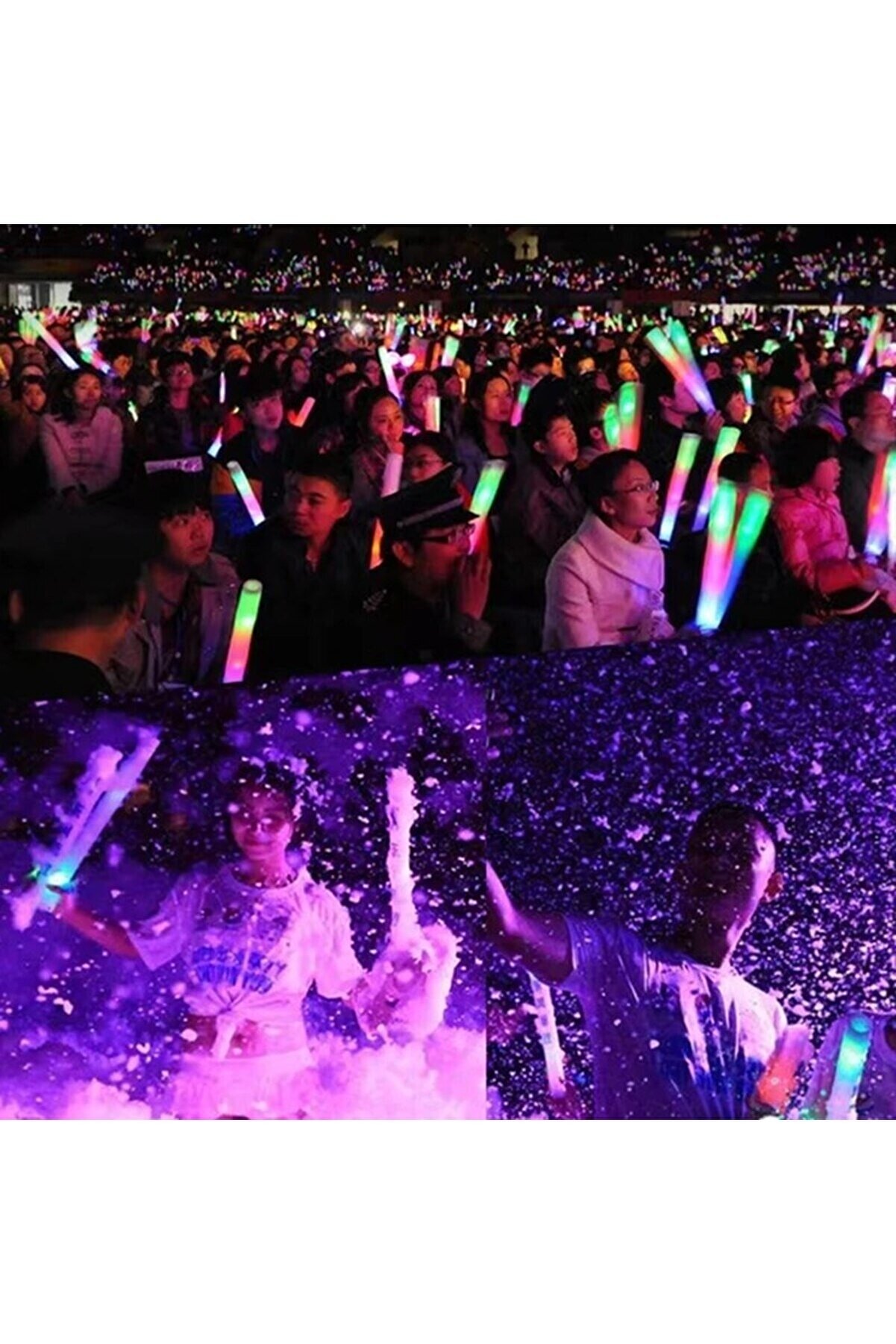 Go İthalat Led Işıklı Rengarenk S&uuml;nger Parti̇ &Ccedil;ubuk Işıklı Kau&ccedil;uk Sopa 46 Cm (4107)