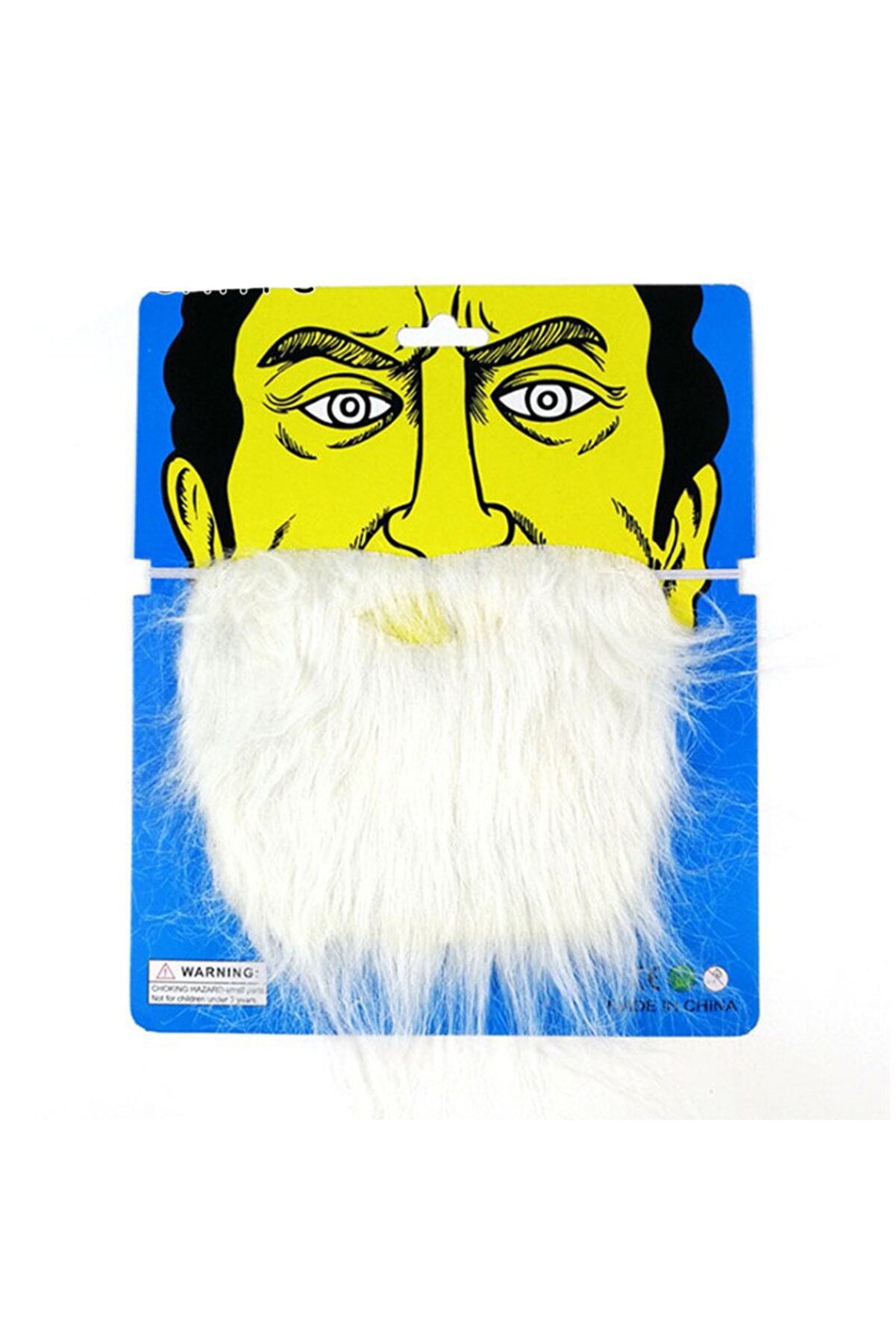 Go İthalat Beyaz Renk Takma Sakal Bıyık Takımı - İthal (4107)