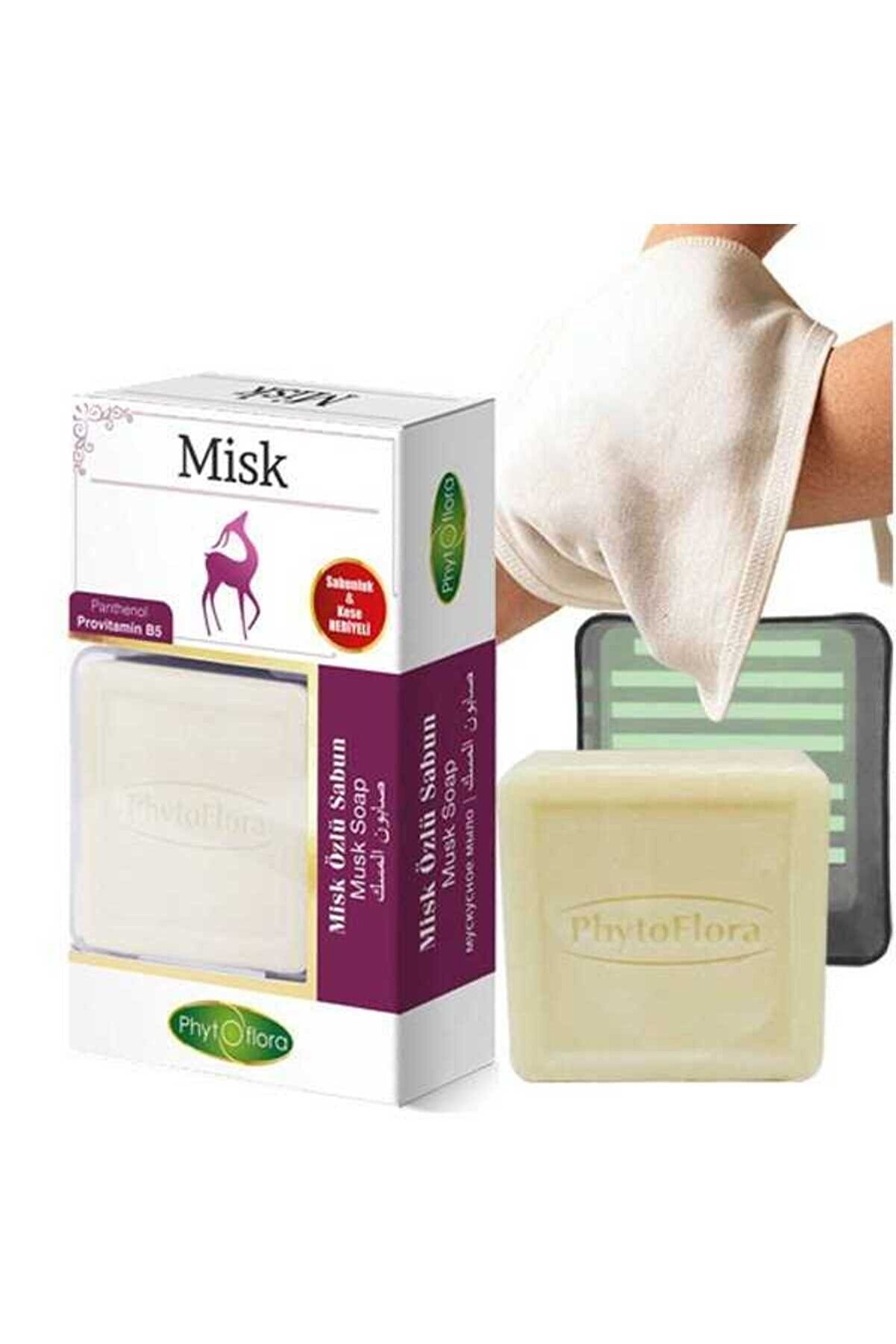 Phytoflora Misk Özlü Sabun 125 gr (Kese ve Sabunluk Hediyeli)