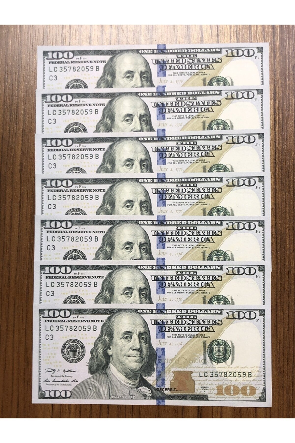 Düğün Eğlence Içi̇n Yapay Sahte Dolar 100 Adet 100 Dolar