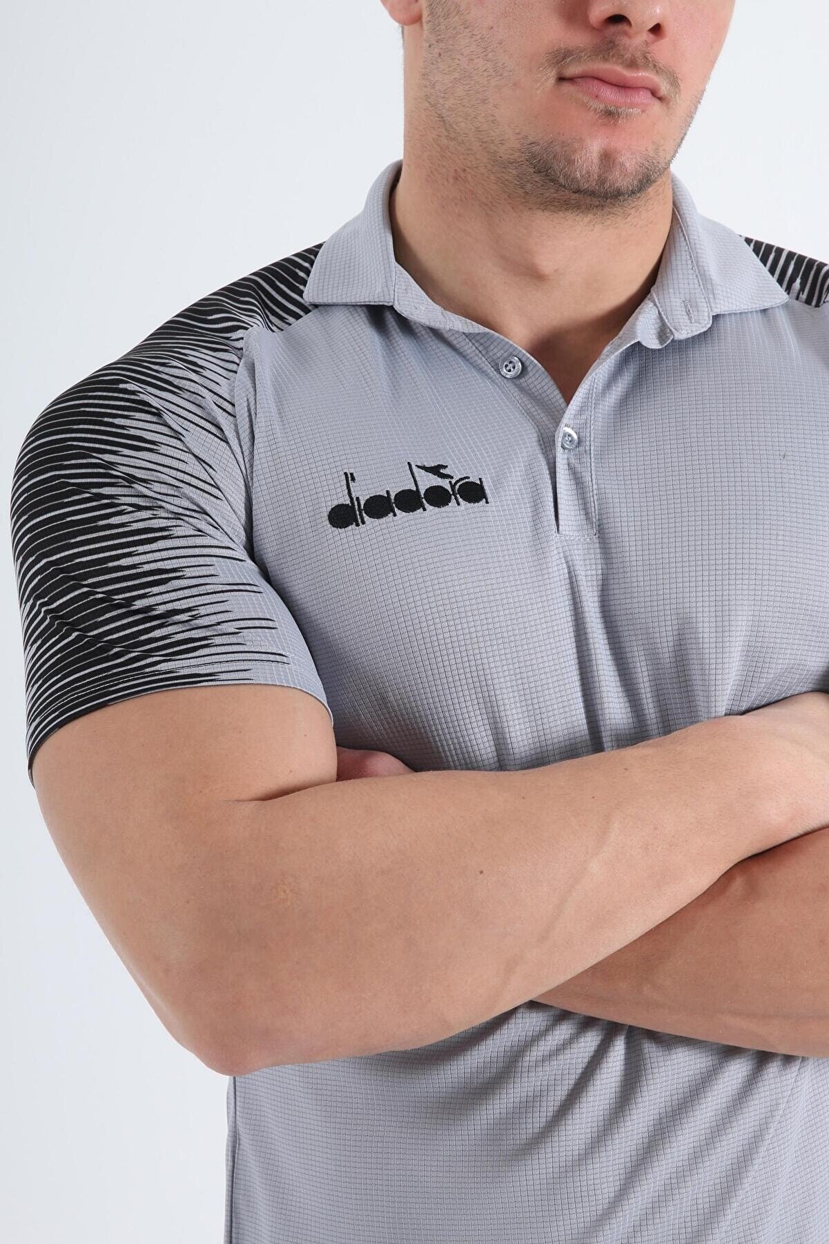 Di̇adora Ri̇ti̇m Kamp Polo T-Shi̇rt Gri̇