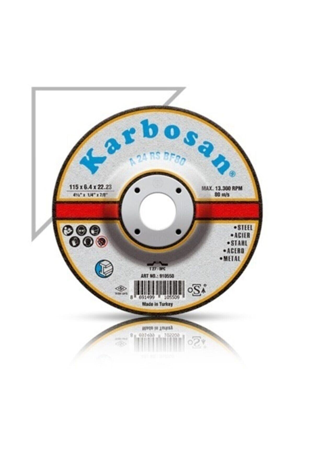KARBOSAN 115*6 Metal Taşlama Taşı 25 Adet