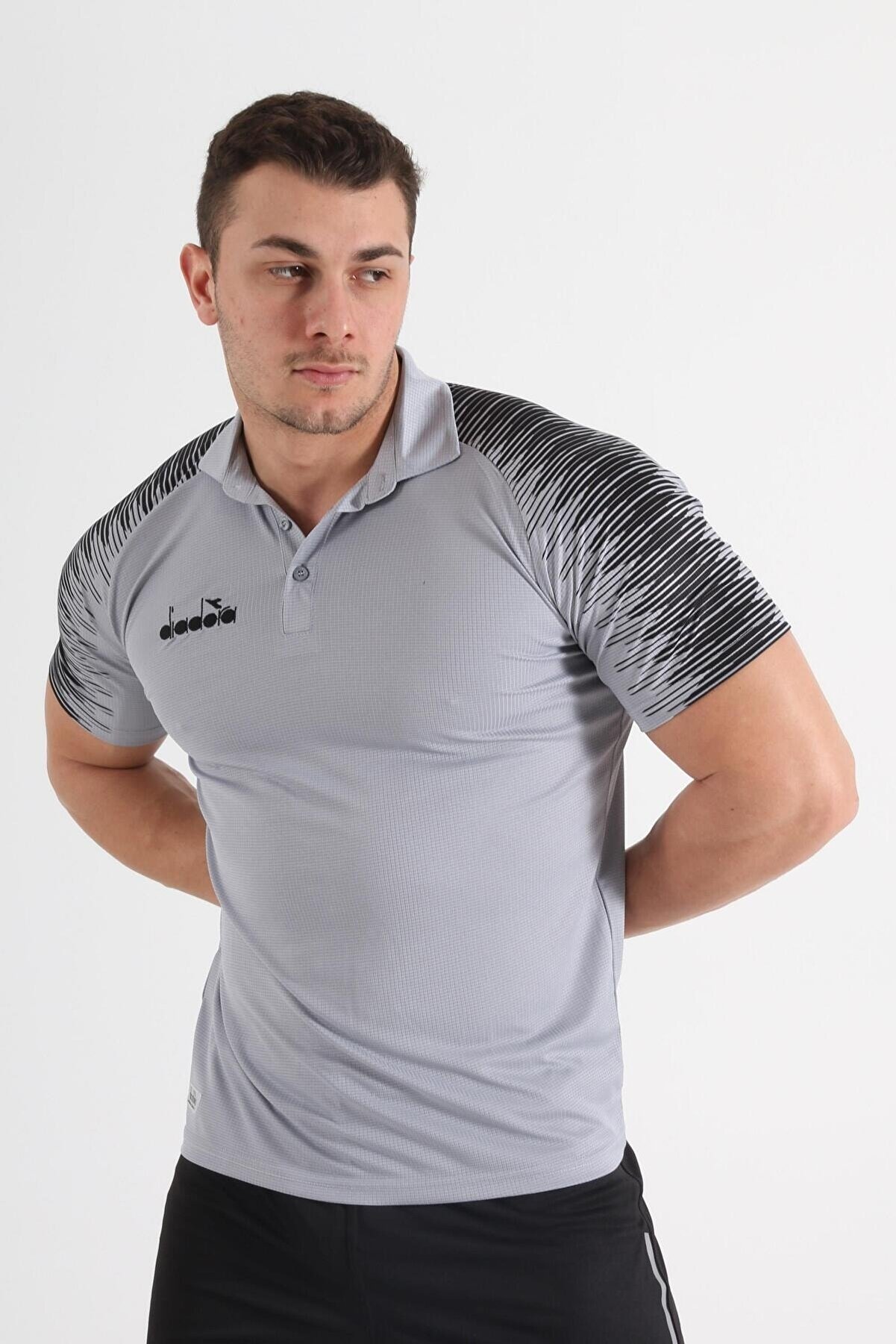 Di̇adora Ri̇ti̇m Kamp Polo T-Shi̇rt Gri̇