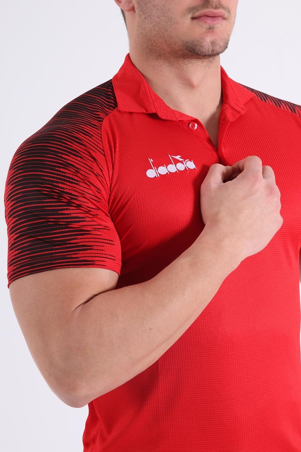 Di̇adora Ri̇ti̇m Kamp Polo T-Shi̇rt Kırmızı