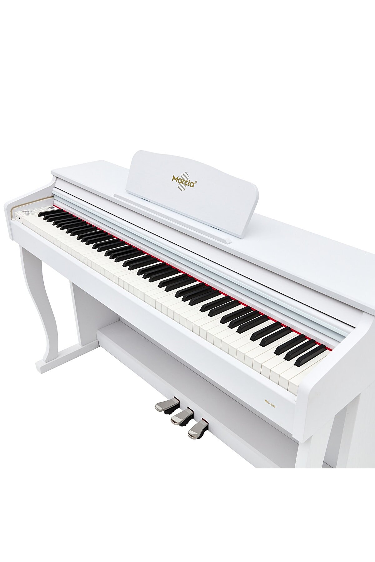 Marci̇a Mk-880 Wh Di̇ji̇tal Konsol Pi̇yano (Tuş Hassasi̇yetli̇, 88 Tuşlu, Kapaklı) - Kulaklık Ve Tabure Hedi̇yeli̇