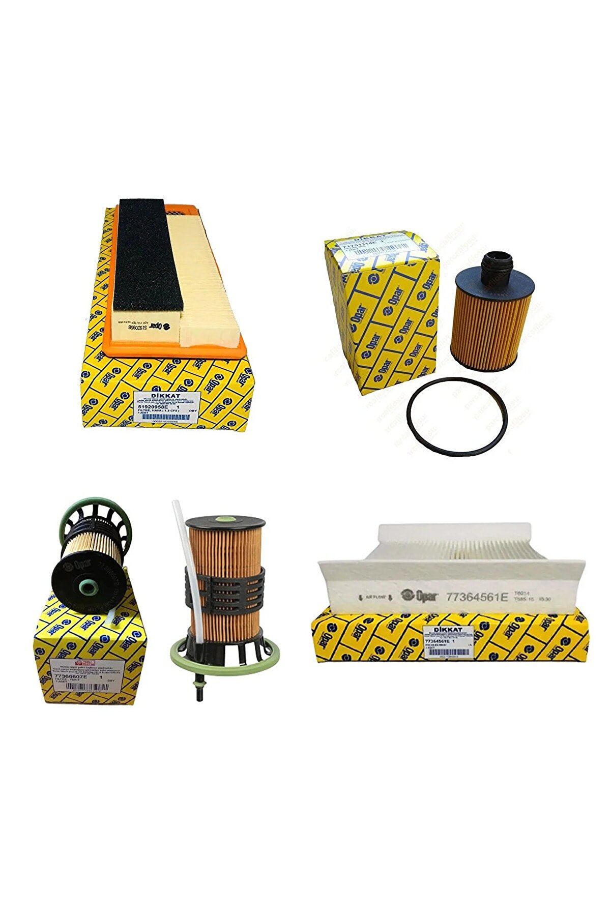 Opar Fi̇at Fi̇ori̇no Euro 5- 1.3 D-Jtd Multi̇jet 16V Fi̇ltre Bakım Seti̇ 2008-Sonrası [4Lü-Otodeposuset5050C]