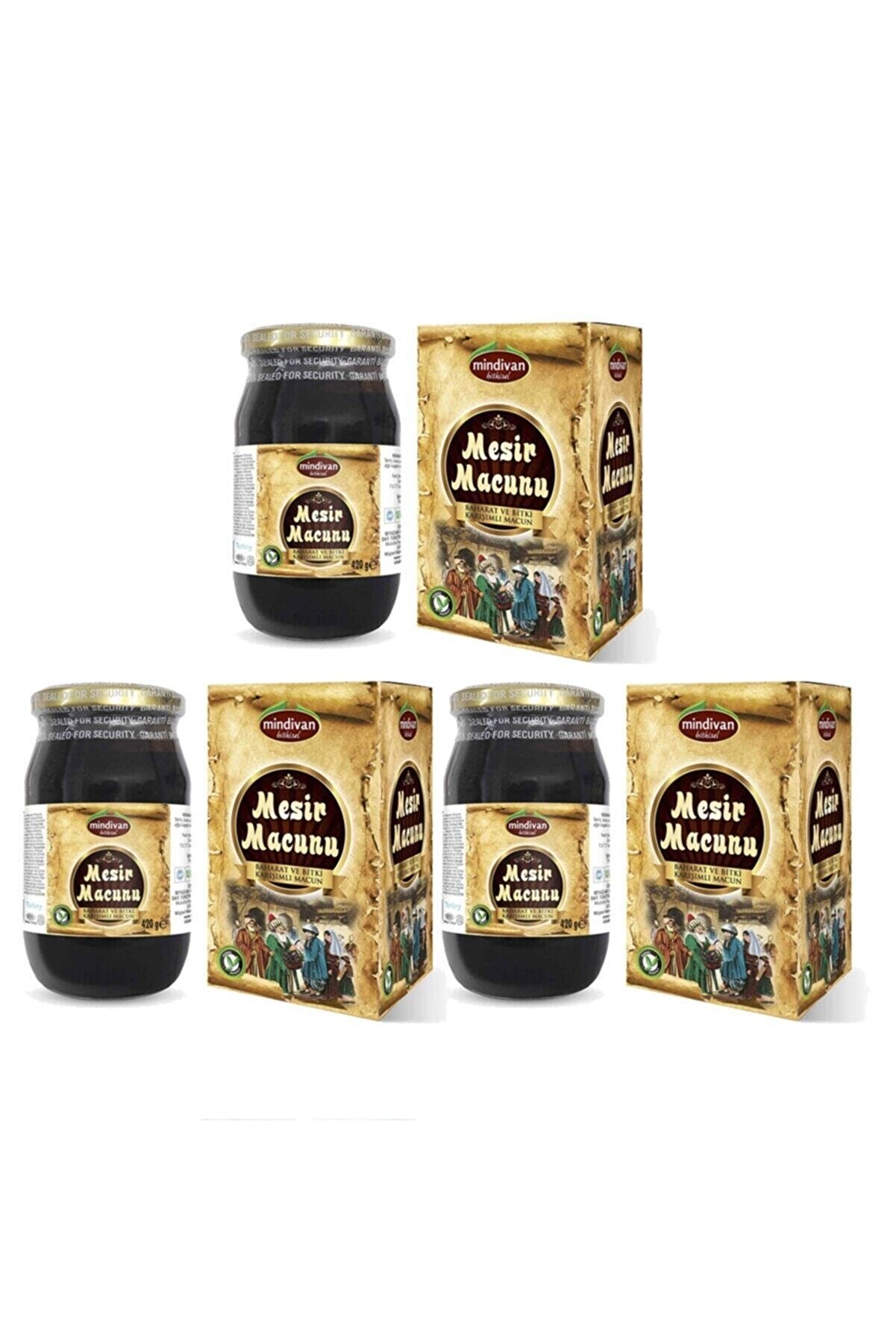 Mindivan Mesir Bitkisel Bal Karışımı 420 gr X 3 Adet