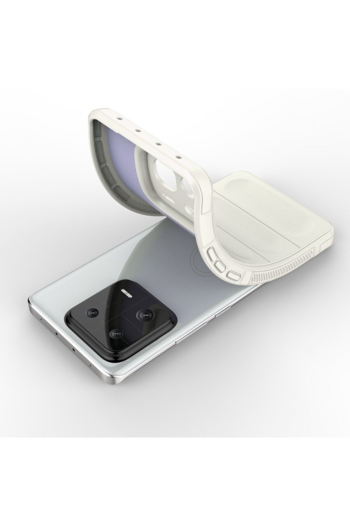 Xi̇aomi̇ Mi̇ 13 Kılıf Opti̇mum Si̇li̇kon - Krem