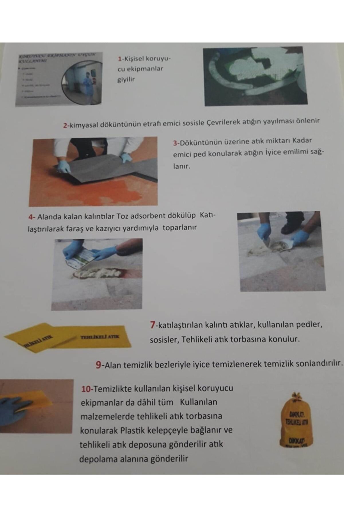 Ki̇myasal Dökülme Döküntü Temi̇zleme Ki̇ti̇ 125 Lt Tdrtr