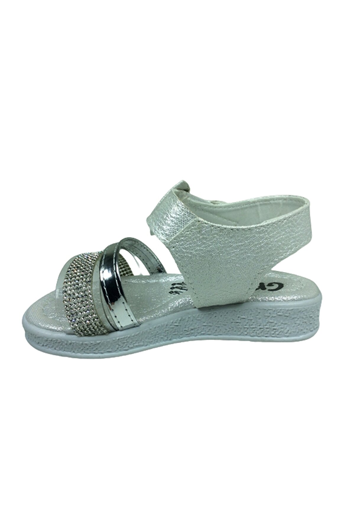 Grafen Pati̇k Kız Çocuk Sandalet Sedef Şeffaf Taşlı Abi̇ye Ayakkabı