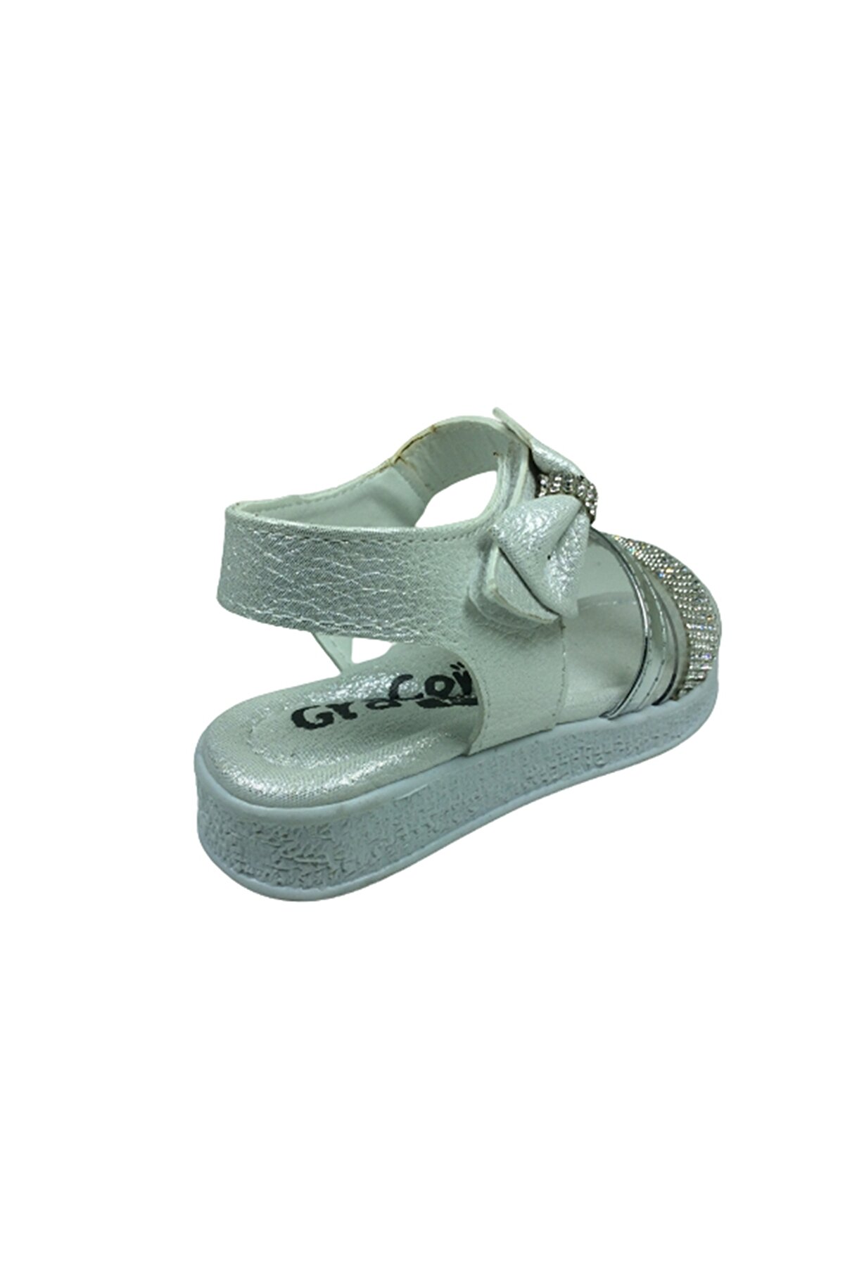 Grafen Pati̇k Kız Çocuk Sandalet Sedef Şeffaf Taşlı Abi̇ye Ayakkabı