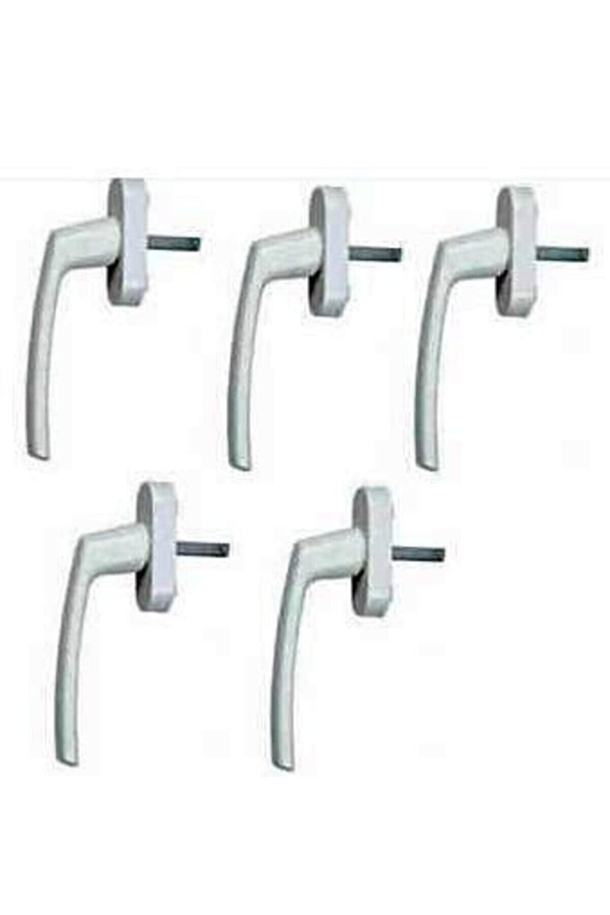 5 Adet Pi̇mapen Beyaz Pvc Pencere Kolu Sürgülü Kapı Kolu - Kapı Kolu 6 Ay Kapı Kolu Plasti̇k Tr