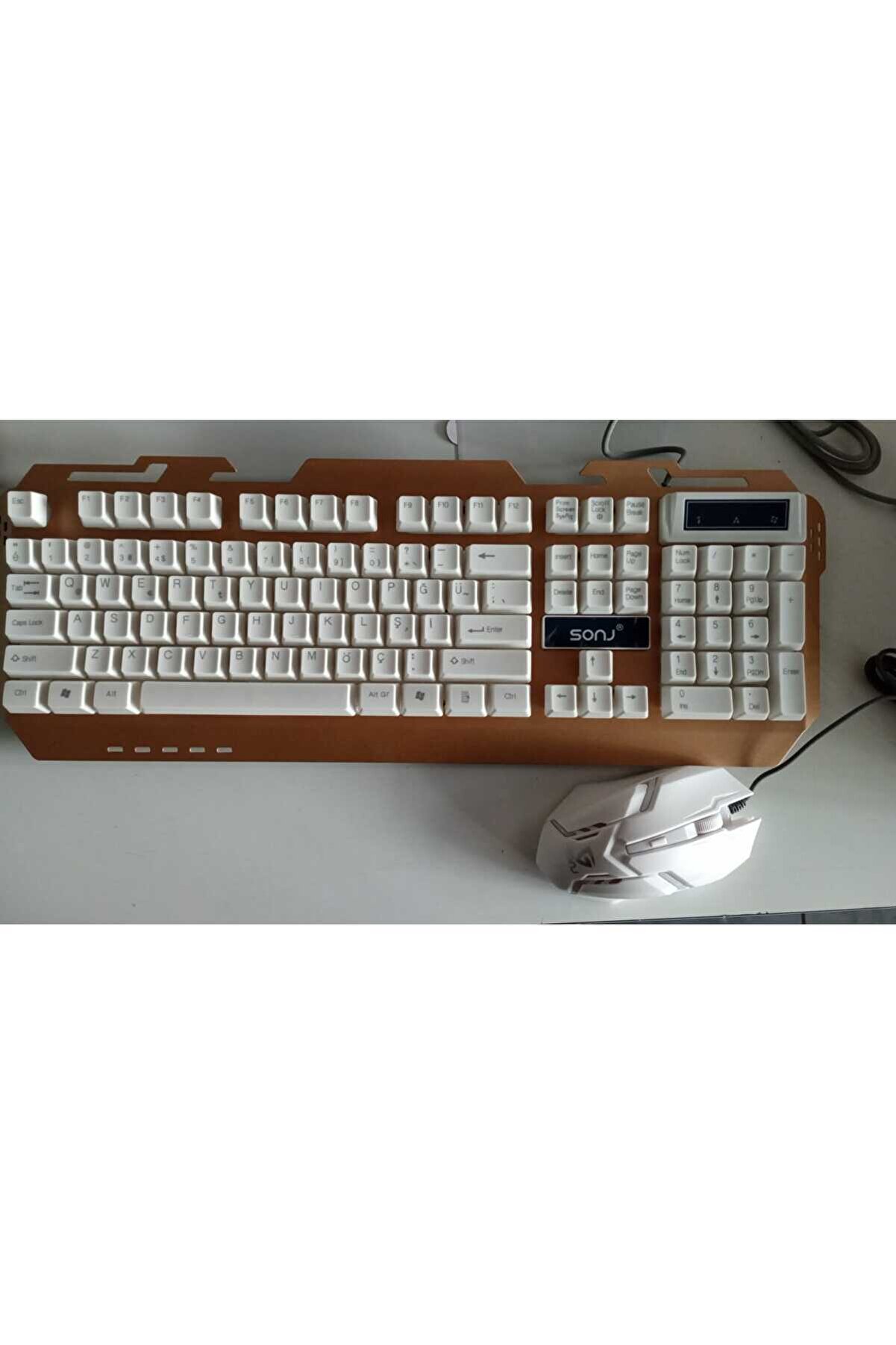 Sonj Oyuncu Klavyesi̇ Sonj Ak300 Işıklı Metal Kasa Klavye+Mouse Set