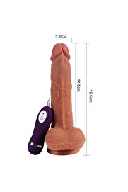 Meyrabest Di̇ldo Seri̇es Li̇ttle Dean Çi̇ft Katmanlı Gerçek Doku Reali̇sti̇k Vi̇bratör 18 Cm