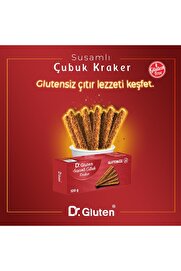 Dr.Gluten Glutensiz Susamlı Çubuk Kraker 120 Gr