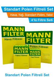 Mann-Filter Uzmanparça Vw Golf 7 1.6 Tdı Dizel Mann Filtre Bakım Seti 2013-2019|hava+yağ+yakıt+standart Polen