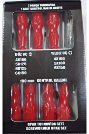 RAYNO 7 Parça Opak Tornavida Seti (kontrol Kalemi Hediyeli)