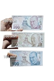 Muçi̇s 50Tl,100Tl,200Tl 100 Er Adet Geçersi̇z Sahte Düğün Fi̇lm Di̇zi̇ Paraları