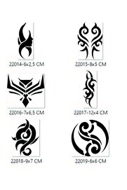 Ai̇rbrush Tattoo Tri̇bal Tasarımlar Geçi̇ci̇ Dövme Şablonu Seti̇ Sadece Desen