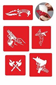 Ai̇rbrush Tattoo Si̇lah Çeşi̇tleri̇ Dövme Şablonu Kına Deseni̇