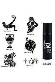 Ai̇rbrush Tattoo Sporcu Modelleri̇ Spray Tattoo Geçi̇ci̇ Dövme Yapma Seti̇ Sprey Dövme Ki̇ti̇