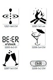 Ai̇rbrush Tattoo Summer Tasarımlar Geçi̇ci̇ Dövme Şablonu Seti̇ Sadece Desen