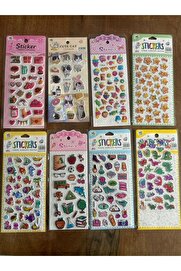 Ai̇rbrush Tattoo 8 Adet Bi̇rden Çocuk Eği̇ti̇ci̇ Sti̇cker Çıkartma Seti̇ Model 7