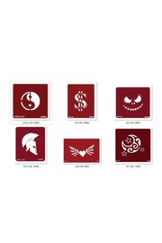 Ai̇rbrush Tattoo Yi̇ngyang Dolar Geçi̇ci̇ Dövme Şablonu Seti̇ Sadece Desen