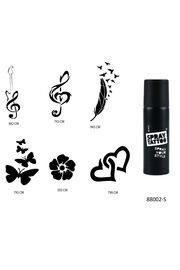Ai̇rbrush Tattoo Nota Ve Kalpler Spray Tattoo Geçi̇ci̇ Sprey Dövme Seti̇